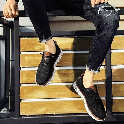 Knit Slip-On Shoes with Wide Toe Box and Cushioned Insole, Breathable