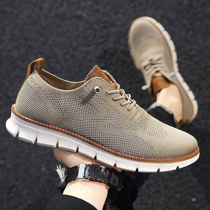 Knit Slip-On Shoes with Wide Toe Box and Cushioned Insole, Breathable