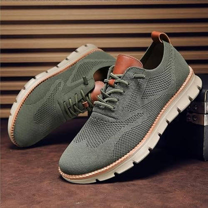 Knit Slip-On Shoes with Wide Toe Box and Cushioned Insole, Breathable
