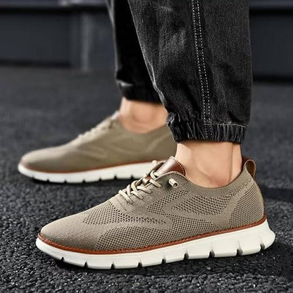 Knit Slip-On Shoes with Wide Toe Box and Cushioned Insole, Breathable