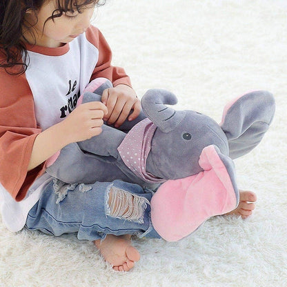 Interactive Plush Elephant with Peekaboo and Musical Modes, Foot-Activated Controls All Vera Mart