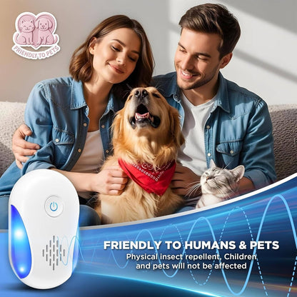 Ultrasonic Pest Repeller with Dual Mode and Nightlight, 6 Pack for Indoor Use