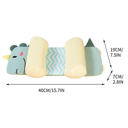 Infant Head Shaping Pillow with Adjustable Side Cushions and Buckwheat Fill