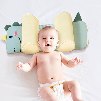 Infant Head Shaping Pillow with Adjustable Side Cushions and Buckwheat Fill