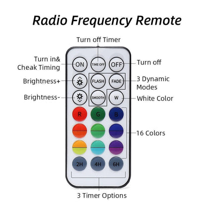 RGB Pool Light with 16-Color Remote Control and 360-Degree Beam