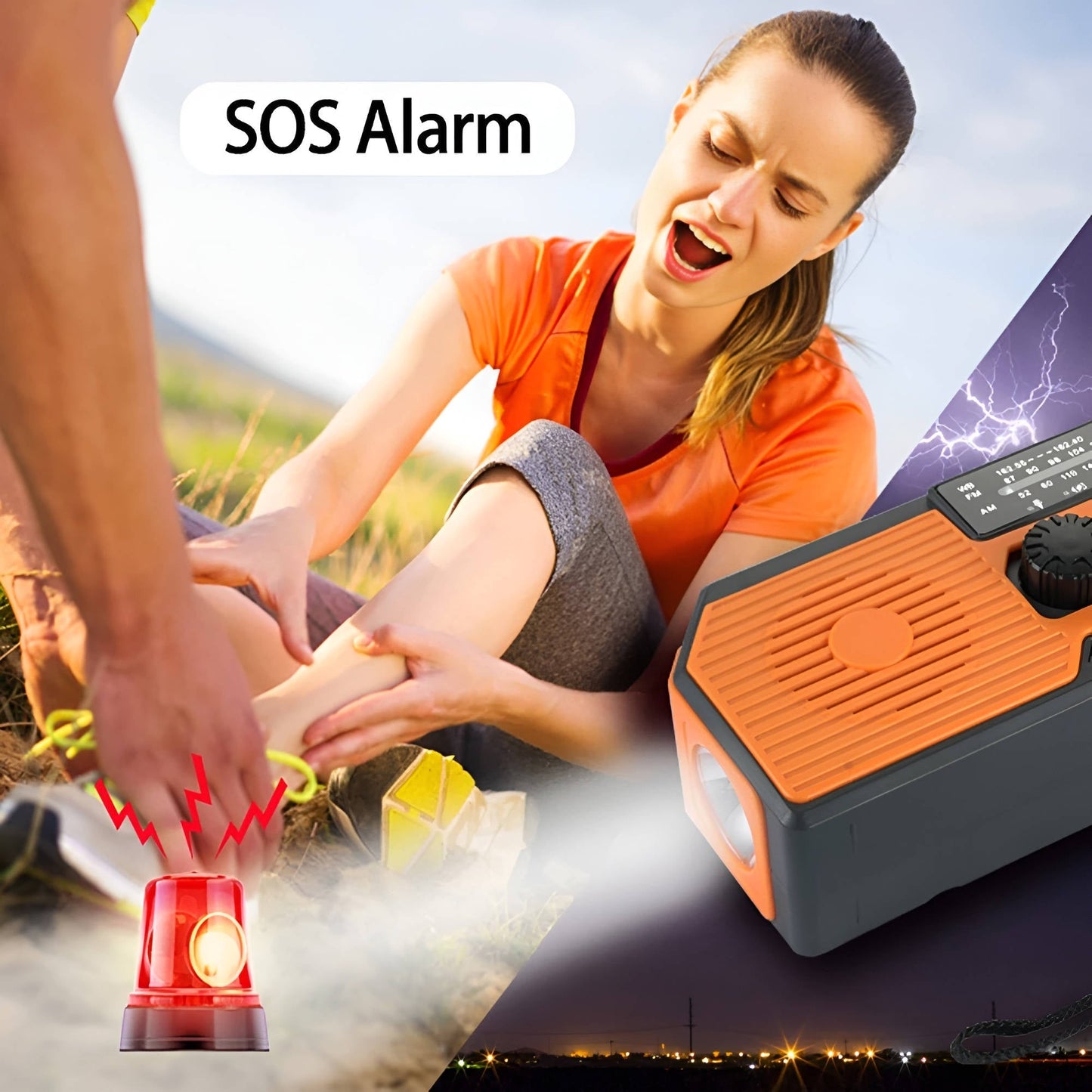 Multi-Power Emergency Radio with Flashlight and 5000mAh Power Bank