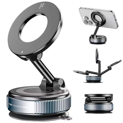Magnetic Phone Holder with 360° Rotation and Suction Mount for Vehicles All Vera Mart