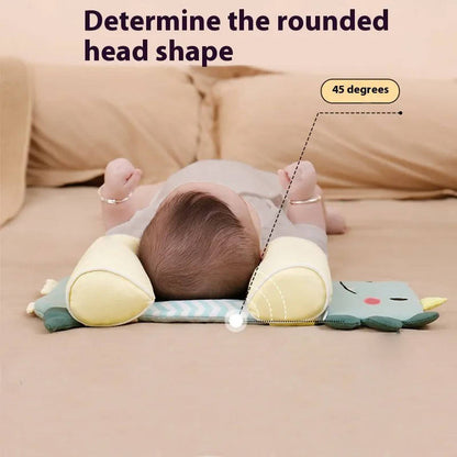 Infant Head Shaping Pillow with Adjustable Side Cushions and Buckwheat Fill
