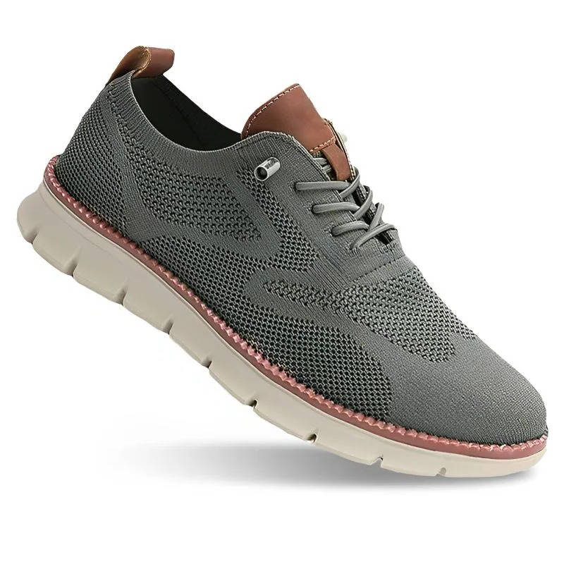 Knit Slip-On Shoes with Wide Toe Box and Cushioned Insole, Breathable