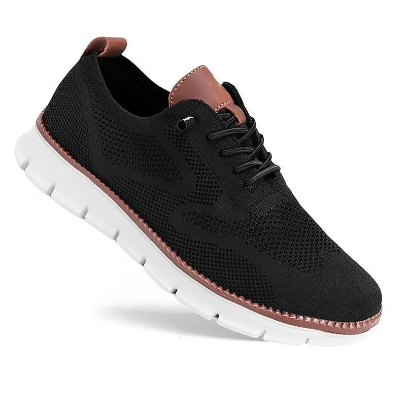 Knit Slip-On Shoes with Wide Toe Box and Cushioned Insole, Breathable