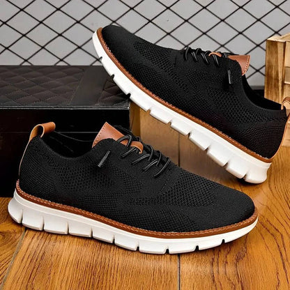 Knit Slip-On Shoes with Wide Toe Box and Cushioned Insole, Breathable