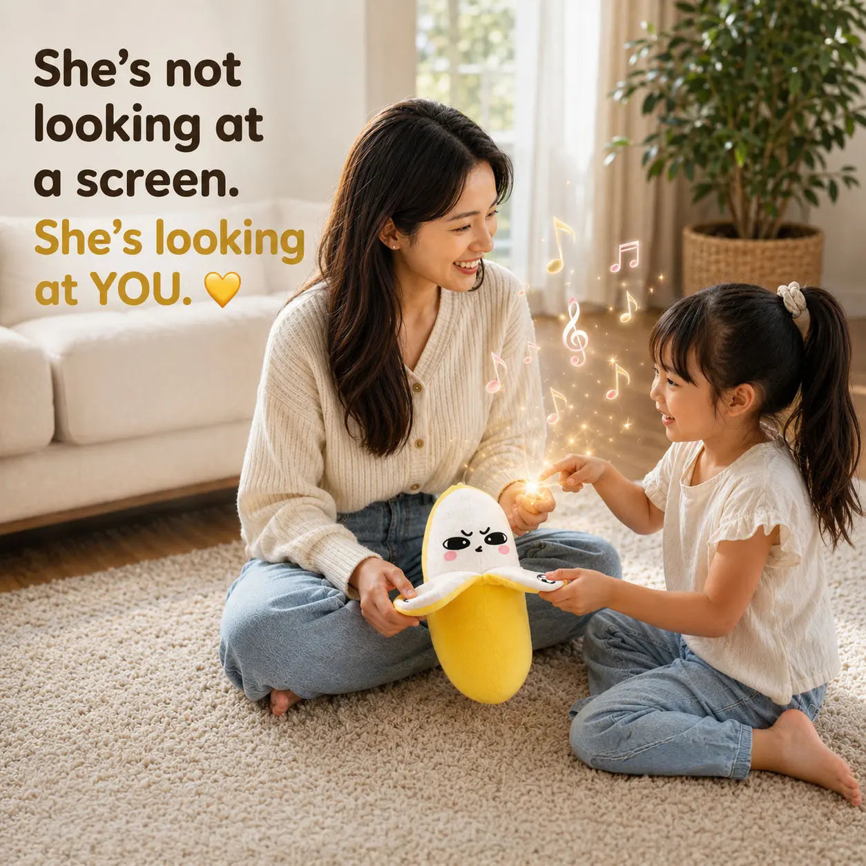 Interactive Touch and Sound Plush Toy for Parent Child Bonding