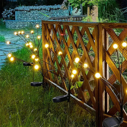 Solar Swaying Garden Lights with 6 LED Fireflies and Auto Dusk Sensor