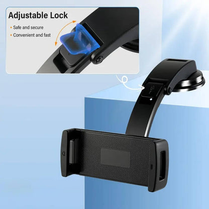 Tablet Mount for Car Dashboard with 360 Rotation and 140 Degree Tilt