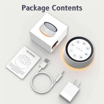 Sound Machine with 30 Soothing Sounds and 12-Color Night Light for Sleep