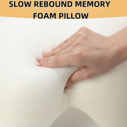 L-Shaped Arm Tunnel Pillow with Memory Foam and Breathable Knit Cover, Machine Washable