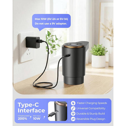 Automatic Water Dispenser Pump with Dual Motors and USB C Charging for 2-5 Gallon Bottles