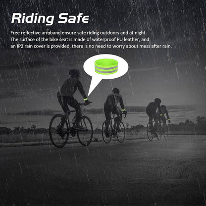 Oversized Bicycle Seat with Dual Spring Shock and Memory Foam, Universal Bike Compatibility