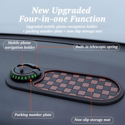 Dashboard Phone Mount with 360 Rotation and Spring Grip for All Smartphones