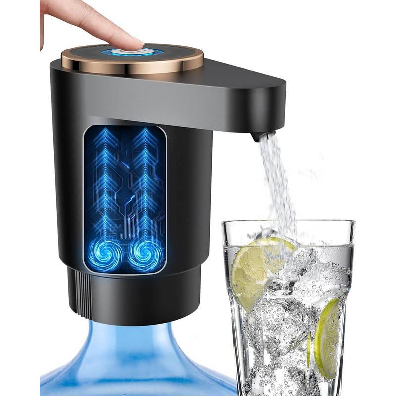 Automatic Water Dispenser Pump with Dual Motors and USB C Charging for 2-5 Gallon Bottles