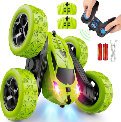 4WD RC Stunt Car with 9 Trick Moves and 90-Minute Battery, LED Headlights for Kids Age 6 Plus