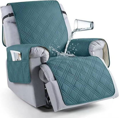 Recliner Chair Cover with Microfiber Top and Silicone Grip, Machine Washable