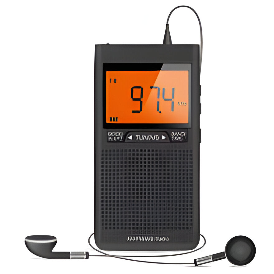 AM/FM Pocket Radio with Weather Alert and Dual Alarm, LCD Display