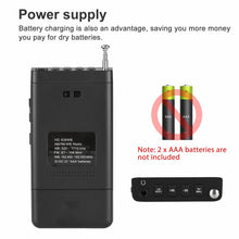 AM/FM Pocket Radio with Weather Alert and Dual Alarm, LCD Display
