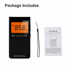 AM/FM Pocket Radio with Weather Alert and Dual Alarm, LCD Display