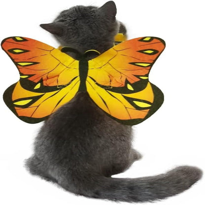 Felt Bat Wings for Cats and Small Dogs with Adjustable Bands