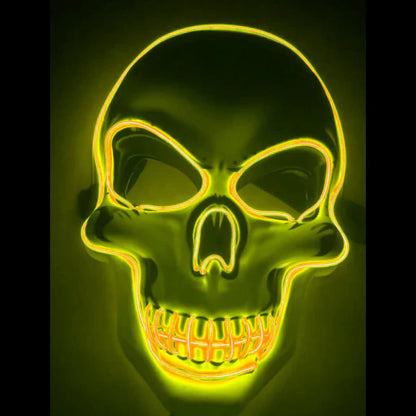 LED Skeleton Mask with 10 Color Options and 3 Flash Modes