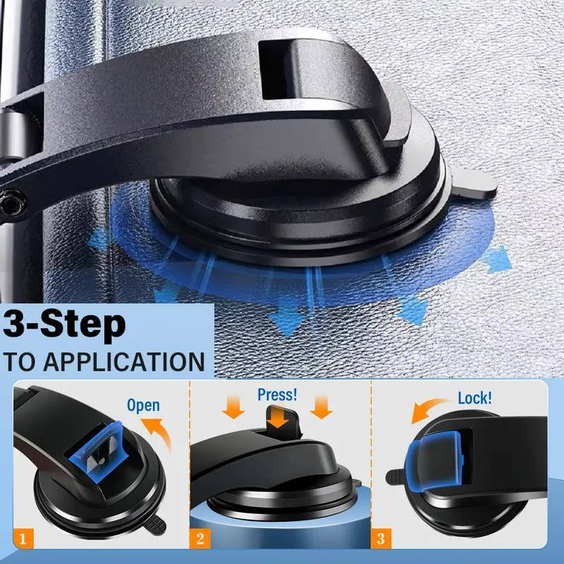 Tablet Mount for Car Dashboard with 360 Rotation and 140 Degree Tilt