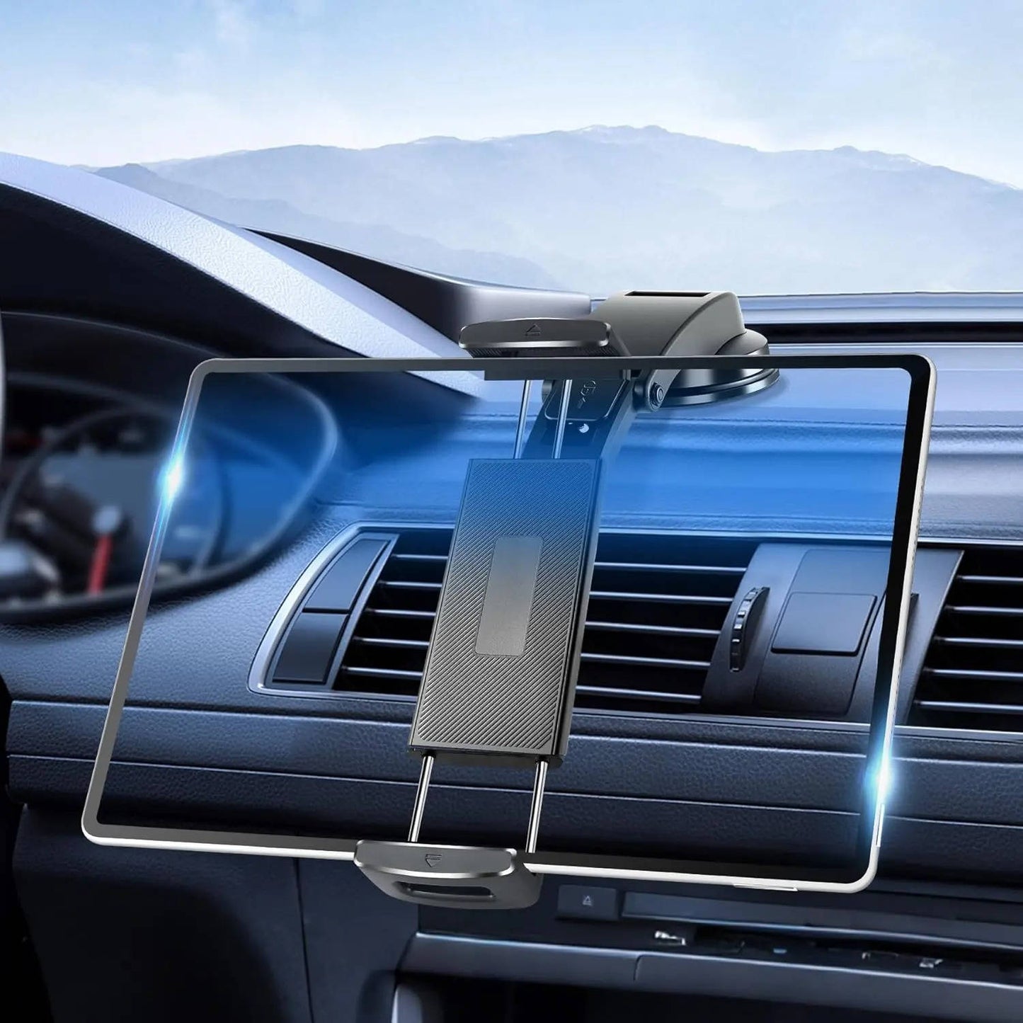 Tablet Mount for Car Dashboard with 360 Rotation and 140 Degree Tilt