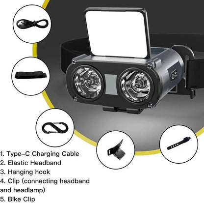 Motion Sensor LED Headlamp with Tilting Beam and 800 Lumens, IPX5 Water Resistant