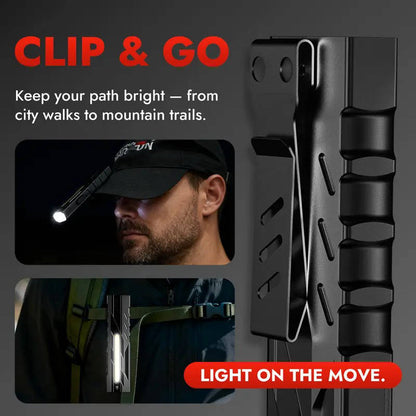 Rechargeable LED Flashlight with Magnetic Tail and UV Light, 1500 Lumens