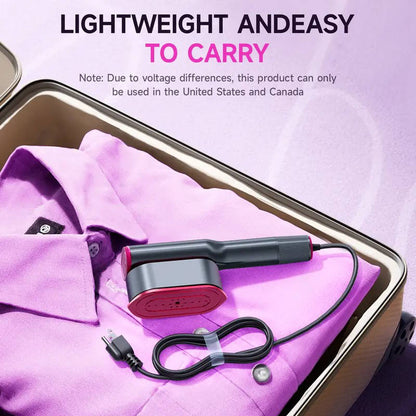 Garment Steamer with 90 Degree Rotating Head and 7 Fabric Settings, 15-Second Heat