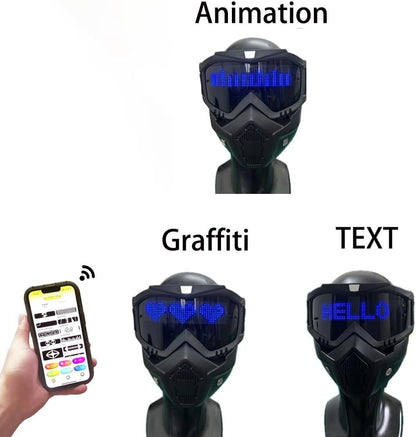 App Controlled Animated LED Mask with Drawing Tools and Text Scrolling