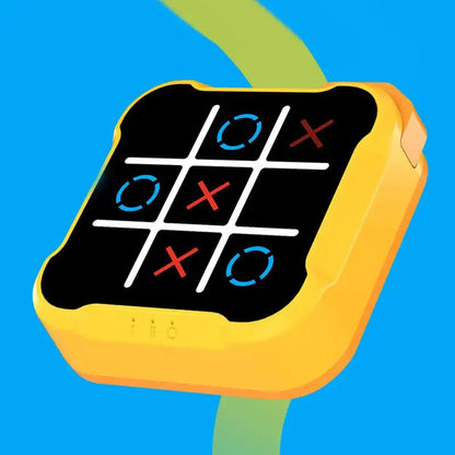 Handheld Electronic Tic Tac Toe Game with Multiple Play Modes for Kids and Travel