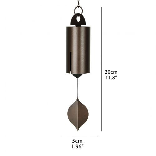 Wind Bell with Dual Resonance System and Ash Wood Clapper, 12 Inch