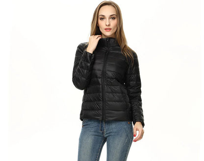 Womens Lightweight Short Jacket with Front Placket for Everyday Layering