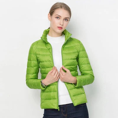 Womens Lightweight Short Jacket with Front Placket for Everyday Layering