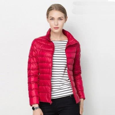Womens Lightweight Short Jacket with Front Placket for Everyday Layering