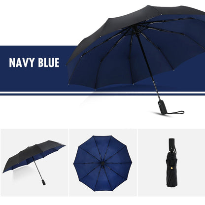 Automatic Umbrella with Wind Resistant Frame and One Hand Operation