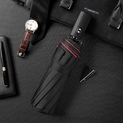 Automatic Umbrella with Wind Resistant Frame and One Hand Operation