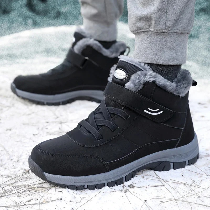 Women's Waterproof Slip-On Boots with Specialized Tread Sole and Plush Interior Lining