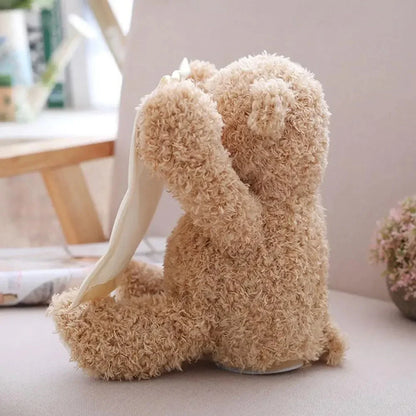 Interactive Plush Bear with Touch Activation and Voice Responses for Toddlers