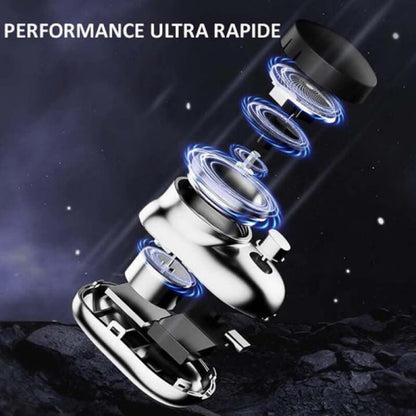 Mini Electric Shaver with 6 Stainless Steel Blades and 7200 RPM Motor, Wet or Dry