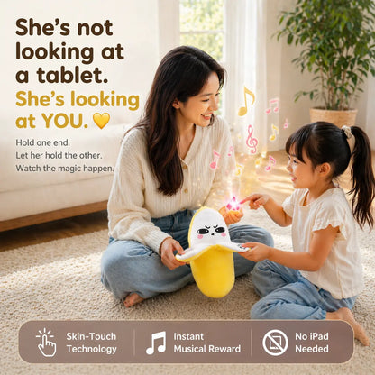 Interactive Parent-Child Plush Toy with Musical Sensory Activities and Shared Play Design