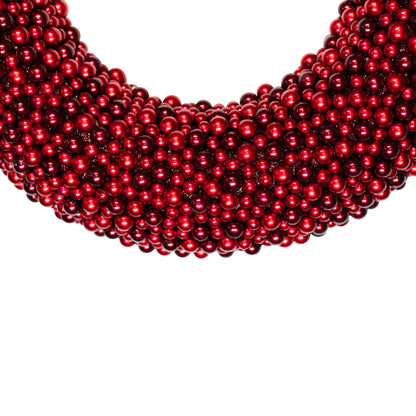 Glitter Red Berry Christmas Wreath with Two Tone Berries 20 Inch Unlit