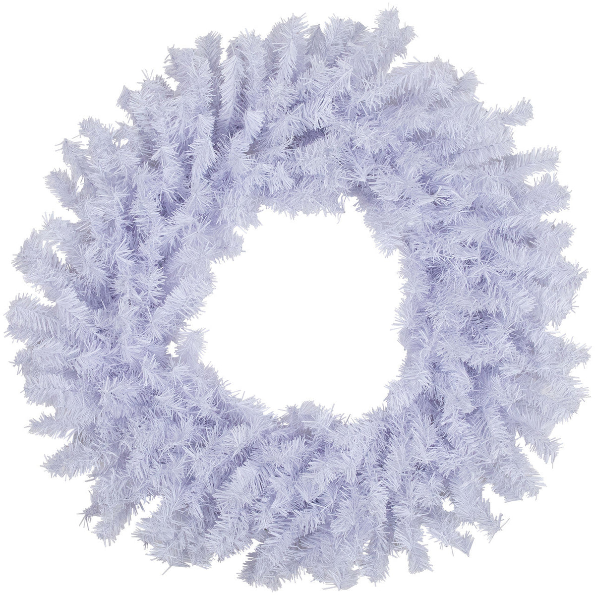 Small White Spruce Christmas Wreath with Bendable Frame 20 Inch Unlit